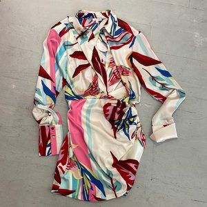 Luxxel Satin Wrap Dress